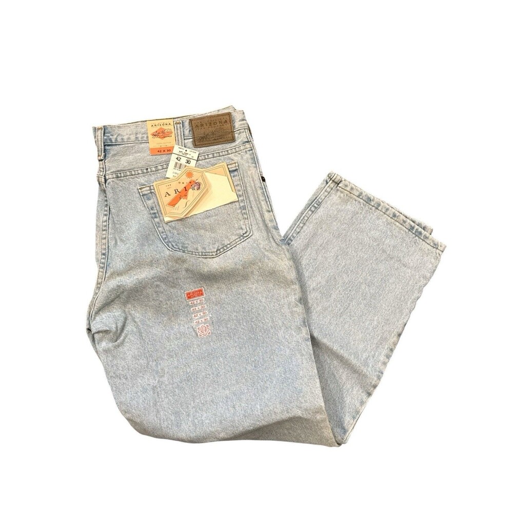 Arizona Jean Company Vintage Straight Leg Fit Blue Jeans  42x30 NOS NWT Men's